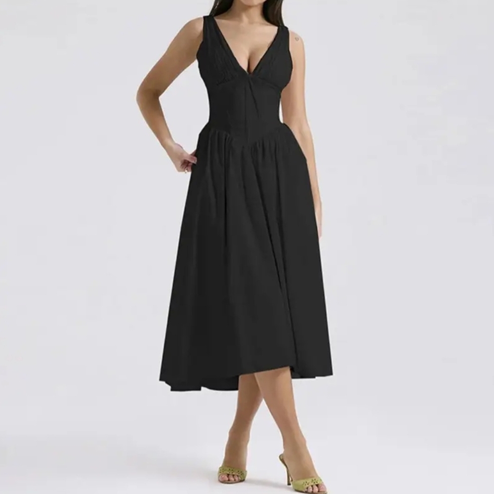 Chic Black Midi Dress
